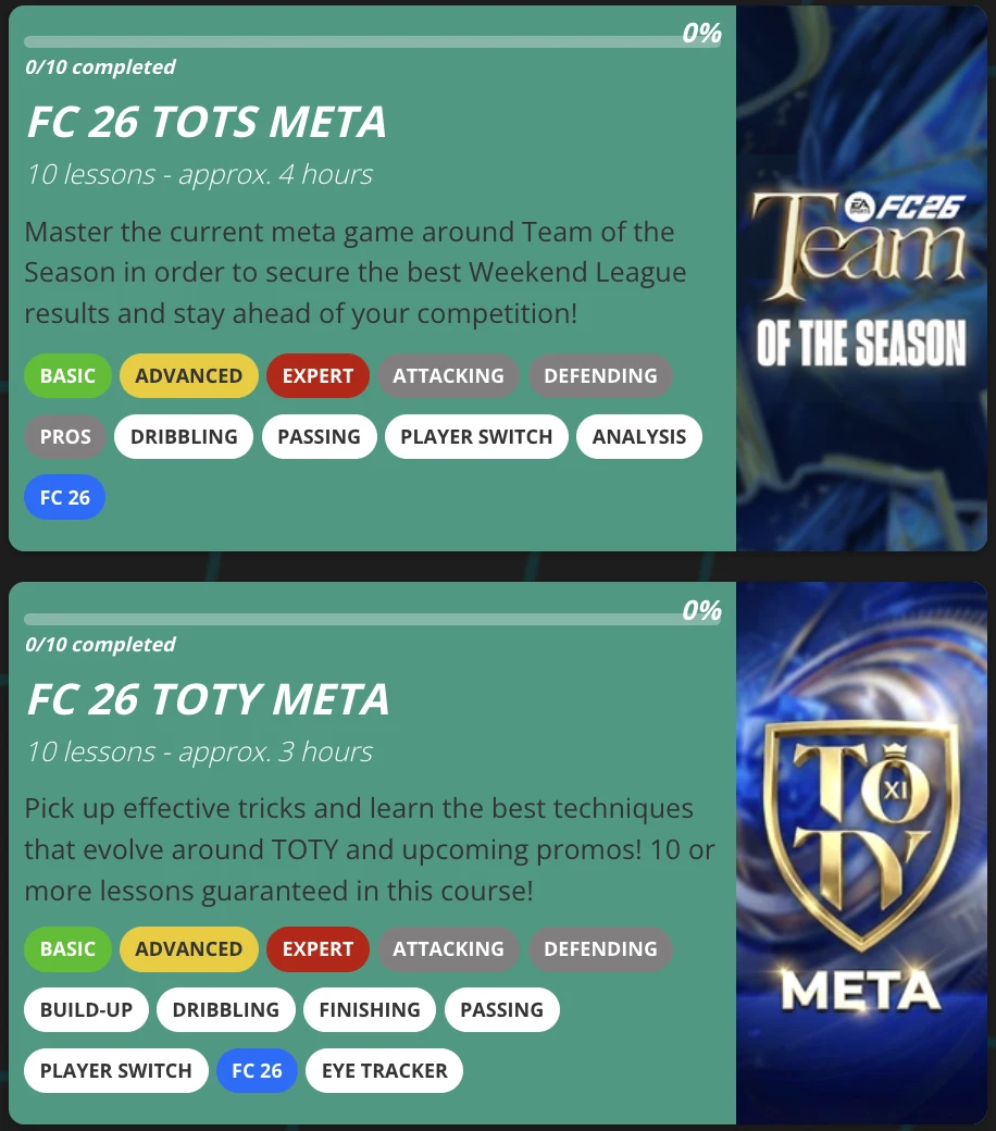 THE GUIDE+ meta courses: FC 26 TOTS Meta and FC 26 TOTY Meta